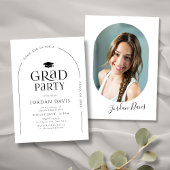 Invitation Typographie d'arc moderne simple Graduation