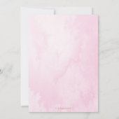 Invitation Typographie de Bunny moderne Baby shower Chic Pink (Dos)