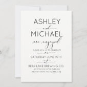 Invitation Typographie de calligraphie Code QR Engagement Par (Devant)