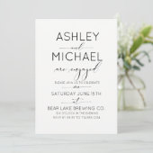 Invitation Typographie de calligraphie Code QR Engagement Par (Debout devant)