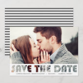 INVITATION TYPOGRAPHIE DE COUPE ENREGISTRER LA DATE ANNONCE (Devant / Derrière)