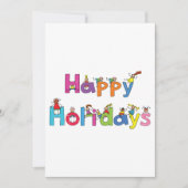 Invitation Typographie de dessin animé bâton pour joyeuses fê (Devant)