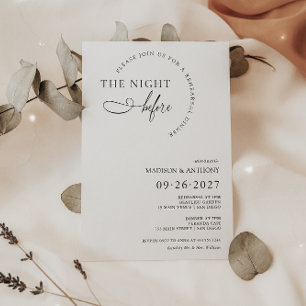 Invitation Typographie de dîner de répétition moderne et mini