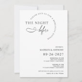 Invitation Typographie de dîner de répétition moderne et mini (Devant)