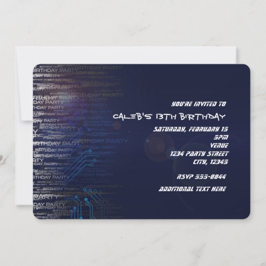 Invitation Typographie de fête d'anniversaire cool moderne te (Devant)