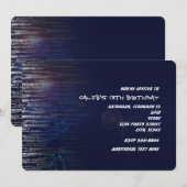 Invitation Typographie de fête de technologie d'anniversaire (Devant / Derrière)