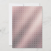 Invitation Typographie de Fête des mariées Smooth Rose Gold O (Dos)