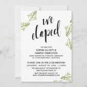 Invitation Typographie de fuite botanique Post-mariage (Devant)