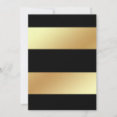 Invitation Typographie de Glam Faux et Black Surprise Party (Dos)