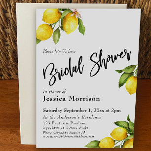 Invitation Typographie de la Fête des mariées des citrons aqu