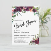 Invitation Typographie de la Fête des mariées des fleurs d'aq (Debout devant)