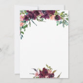 Invitation Typographie de la Fête des mariées des fleurs d'aq (Dos)