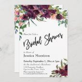 Invitation Typographie de la Fête des mariées des fleurs d'aq (Devant / Derrière)