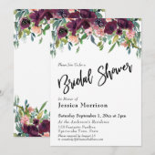 Invitation Typographie de la Fête des mariées des fleurs d'aq (Devant / Derrière)