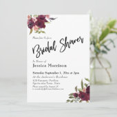 Invitation Typographie de la Fête des mariées des fleurs d'aq (Debout devant)