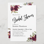 Invitation Typographie de la Fête des mariées des fleurs d'aq (Devant / Derrière)