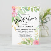 Invitation Typographie de la Fête des mariées des fleurs d'aq (Debout devant)