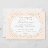 Invitation Typographie de la feuille de courge noire moderne (Devant)
