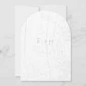 Invitation Typographie de la forêt rustique Bleue Mariage de (Dos)