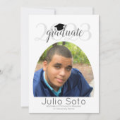 Invitation Typographie de la graduation moderne Arch 2023 Pho (Devant)