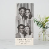 Invitation Typographie de la photo rétro Code postal Enregist (Debout devant)