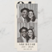 Invitation Typographie de la photo rétro Code postal Enregist (Devant / Derrière)