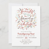 Invitation Typographie de l'Action de grâce Dîner d'Action de (Devant)