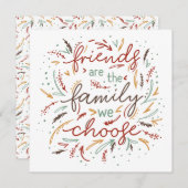 Invitation Typographie de l'Action de grâce Dîner d'Action de (Devant / Derrière)