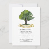 Invitation Typographie de l'aquarelle de l'arbre de la Réunio (Devant)