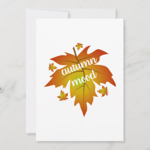 Invitation Typographie de l'humeur d'automne feuille d'érable