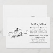 Invitation Typographie de mariage célébration post-mariage (Devant / Derrière)