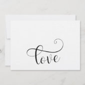 Invitation Typographie de mariage célébration post-mariage (Dos)