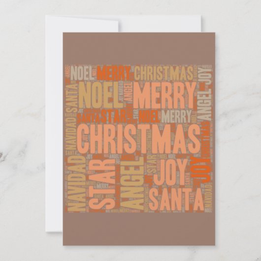 Invitation Typographie de Noël (Devant)