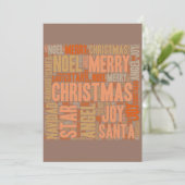 Invitation Typographie de Noël (Debout devant)