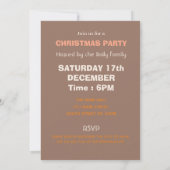 Invitation Typographie de Noël (Dos)