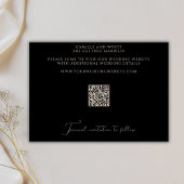 Invitation Typographie de nombre Bold Moderne B&W QR Code