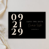 Invitation Typographie de nombre Bold Moderne B&W QR Code