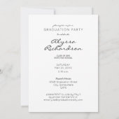 Invitation Typographie de photo et d'écriture manuscrite Prom (Dos)