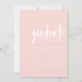 Invitation Typographie de pinceau blanc 2024 Diplôme photo (Dos)