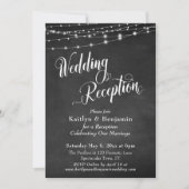 Invitation Typographie de réception de mariage Tableau craie  (Devant)