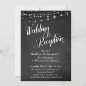 Invitation Typographie de réception de mariage Tableau noir L (Devant)