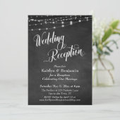 Invitation Typographie de réception de mariage Tableau noir L (Debout devant)