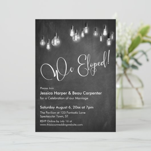 Invitation Typographie De Réception, Edison Lights, Tableau D (Debout devant)