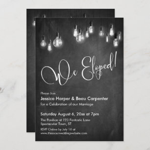 Invitation Typographie De Réception, Edison Lights, Tableau D