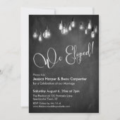 Invitation Typographie de réception, Lumières Edison, Tableau (Devant)