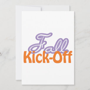 Invitation Typographie de rentrée d'automne Violet Orange
