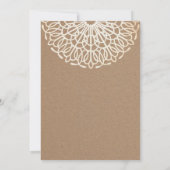 Invitation Typographie de save the date en papier kraft rusti (Dos)