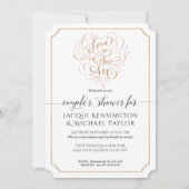 Invitation Typographie de script Amour dans Air Gold Couples  (Devant)