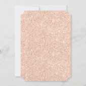 Invitation Typographie de script d'amour Rose Gold Paillettes (Dos)