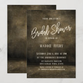 Invitation Typographie de script de douche de mariée simple n (Devant / Derrière)